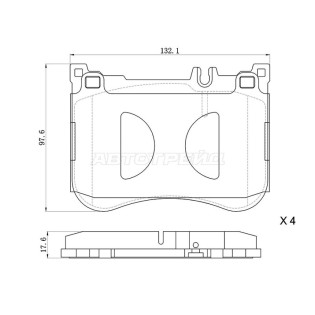 Колодки тормозные перед MERCEDES S-CLASS W222/C217 13- SAT