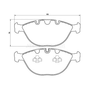 Колодки тормозные передн BMW X5 E53 4,4/4,8i BREMBO