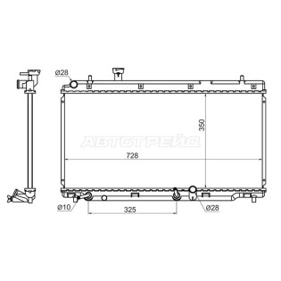 Радиатор Honda Airwave 05-10 / Mobilio 01-08 / Partner 06-10 SAT