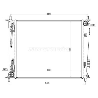 Радиатор KIA SOUL 1.6 09- SAT