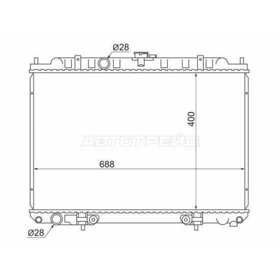 Радиатор Nissan Avenir 98-05 / Expert 99-06 / Tino 98-03 SAT