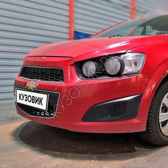 Бампер передний в цвет кузова Chevrolet Aveo T300 (2011-2015) GQV - Flame Red - Красный Бампер передний в цвет кузова Chevrolet Aveo T300 (2011-2015) GQV - Flame Red - Красный