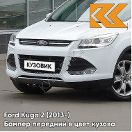 Бампер передний в цвет кузова Ford Kuga 2 (2013-) 59VJ - WHITE PLATINUM - Белый