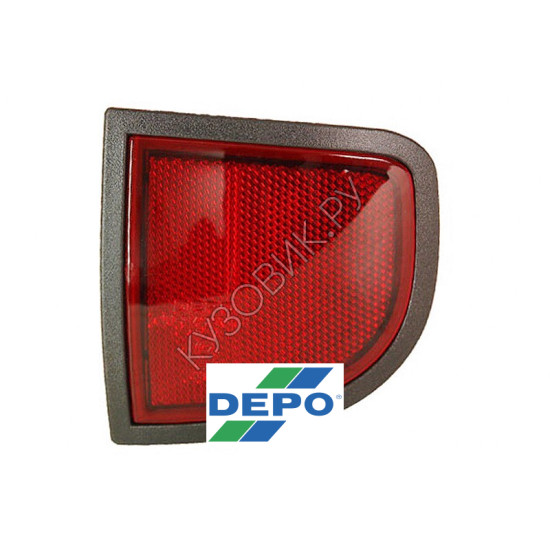 Катафот правый в задний бампер Mitsubishi L200 (2005-) DEPO