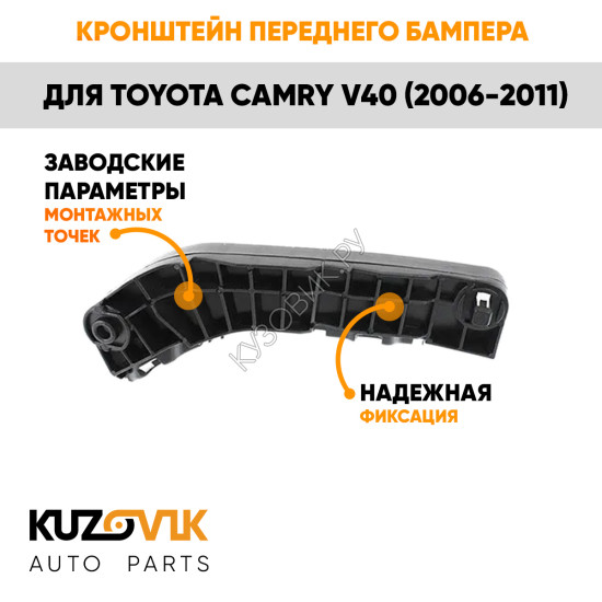 Кронштейн переднего бампера левый Toyota Camry V40 (2006-2011) KUZOVIK Кронштейн переднего бампера левый Toyota Camry V40 (2006-2011) KUZOVIK